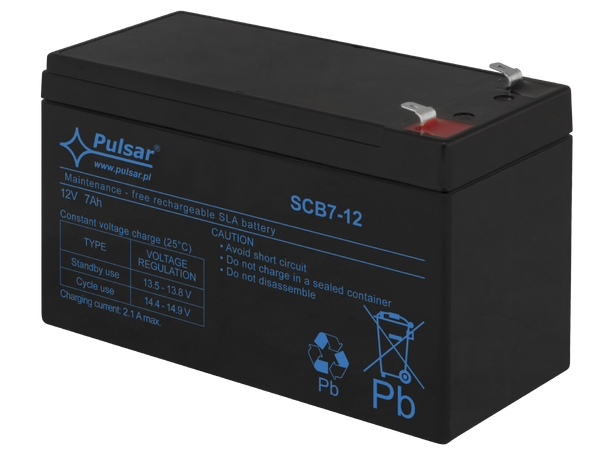 Blybatteri, 12V, 7Ah - 3-5 år