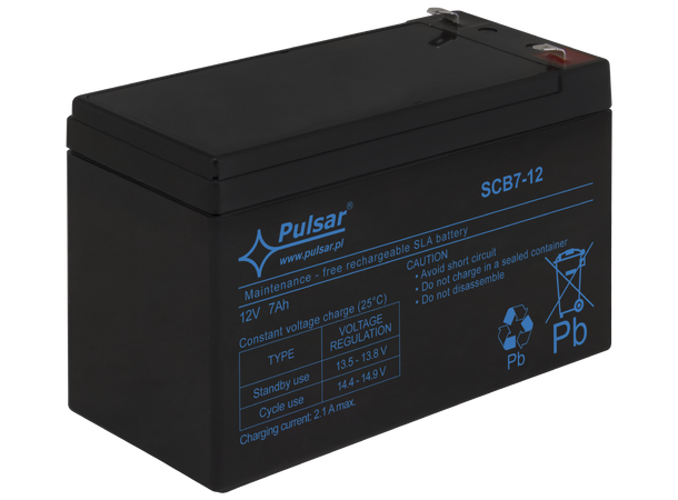 Blybatteri, 12V, 7Ah - 3-5 år
