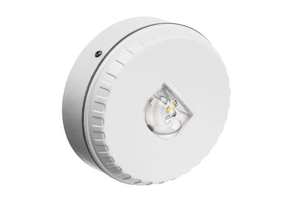 Innendørs strobe for veggmontering hvit 9-60Vdc, 10-25mA, 7,5m dekning