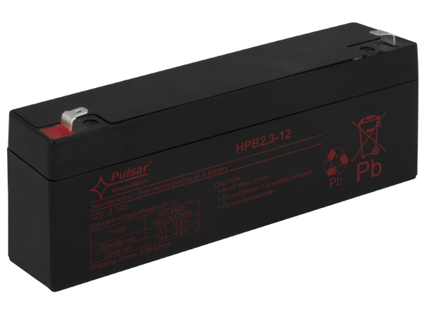 Blybatteri, 12V, 2,3Ah - 5-8 år