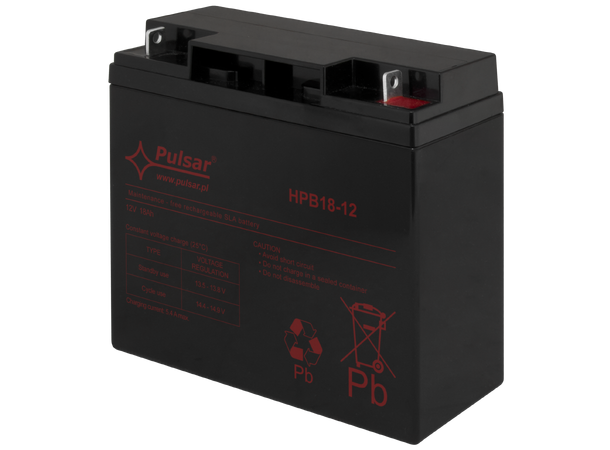 Blybatteri, 12V, 18Ah, 5-8 år